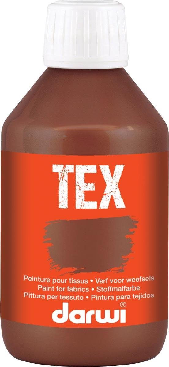 Darwi textielverf Tex, 250 ml, donkerbruin