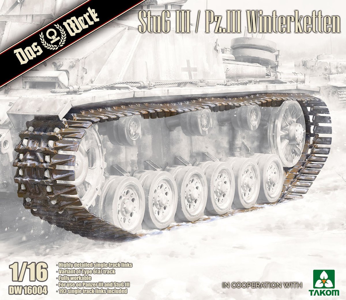 1:16 Das Werk 16004 StuG III/Pz.III - Winterketten Plastic kit