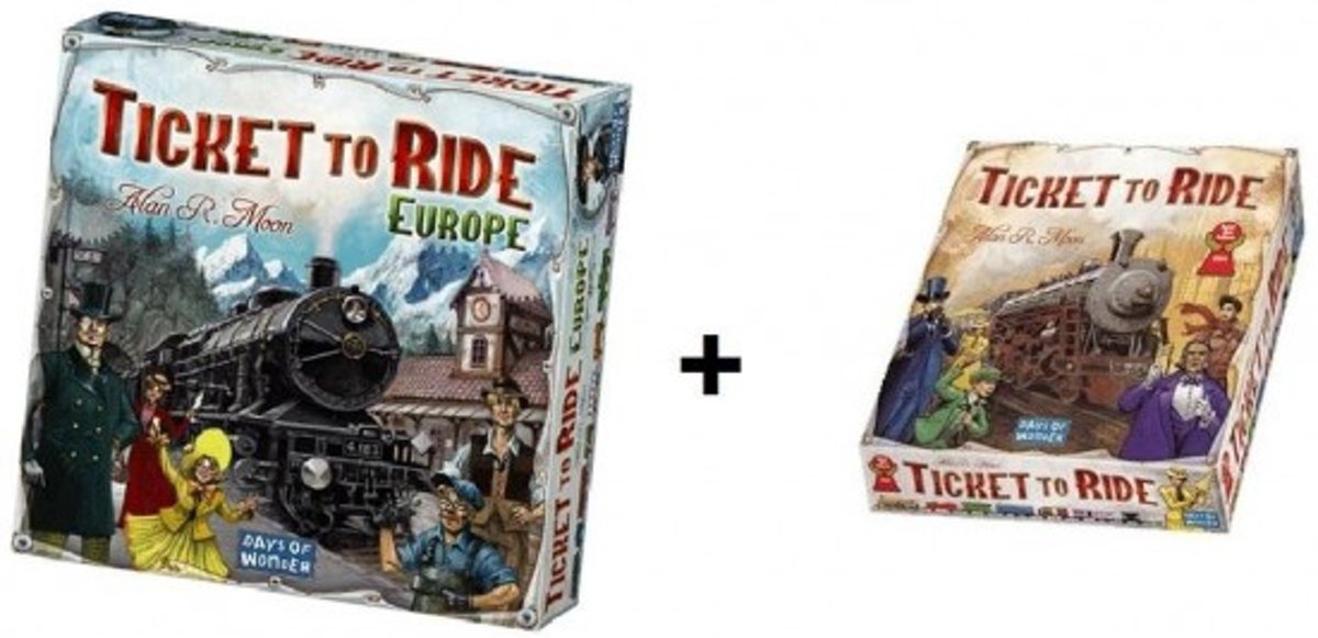 Ticket to Ride Europe + uitbreiding Ticket to Ride USA - Bordspel - Combi Deal