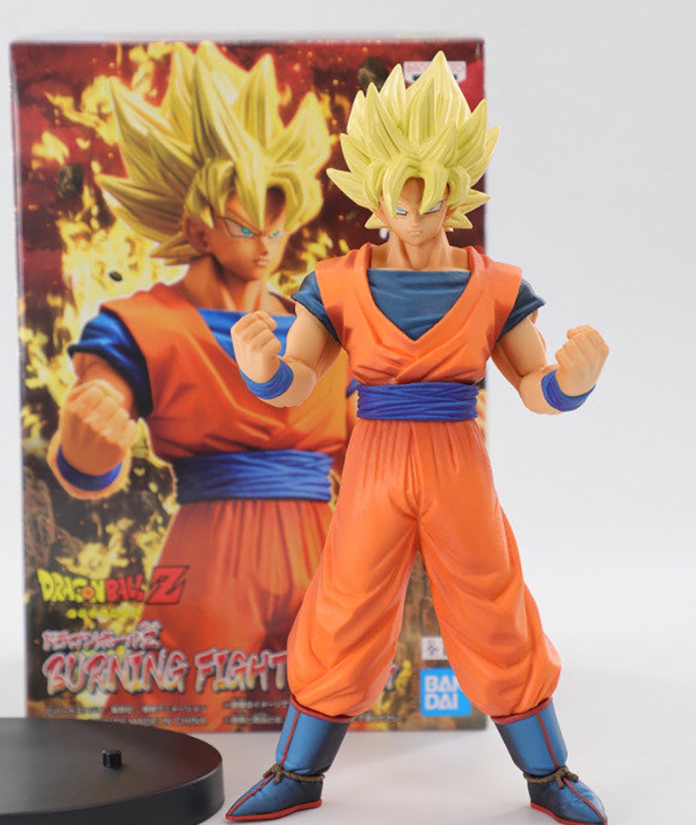 Bandai Dragon Ball Z Super Saiyan Goku Origineel Set Aktie Figuur 25CM Pop DBZ Anime Verzameling Speelgoed 25 cm/9 Inch