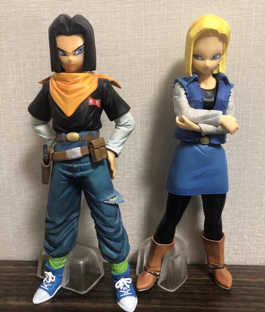 Dragon Ball Z Android 17 en 18 Origineel Set Aktie Figuren 26cm Pop DBZ Anime Verzameling 2Stuks Speelgoed