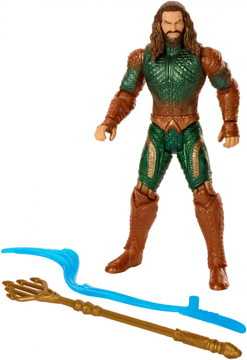 Dc Justice League Aktiefiguur Aquaman 15 Cm Brons/groen