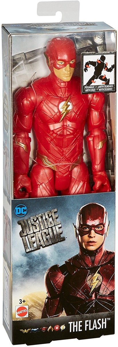 Mattel DC Justice League True-Moves Series The Flash Figure, 30cm