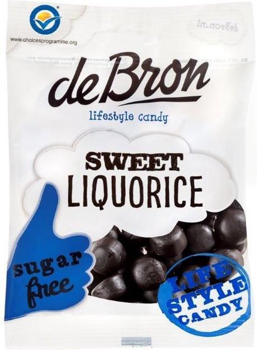 De Bron - Lifestyle Candy - Suikervrije zoete drop Bolletjes (12x100g)