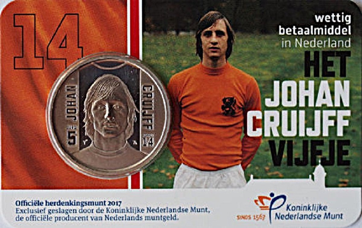 Nederland: 5 Euro 2017 Johan Cruijff Unc Coincard