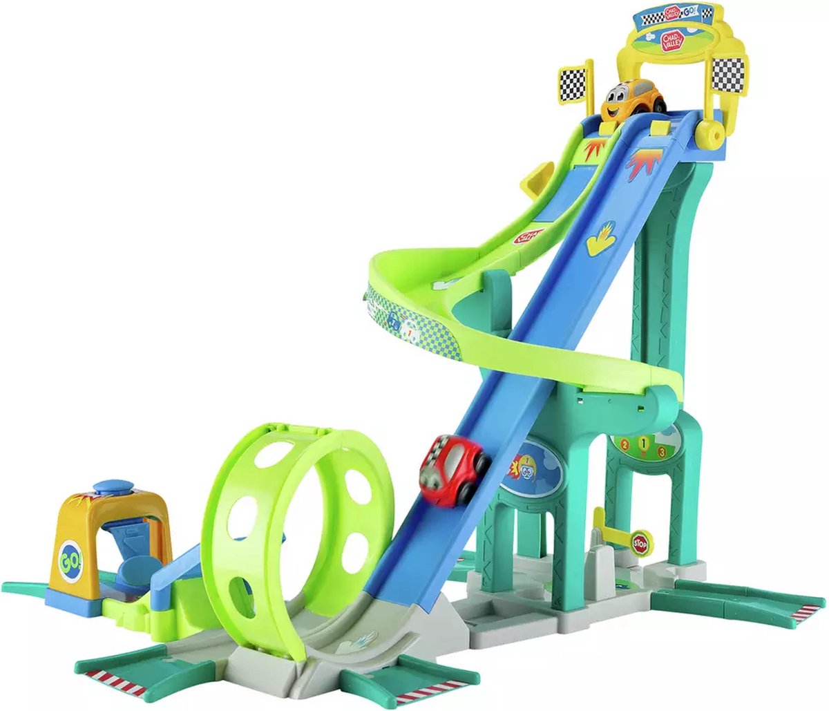 Mega jump & loop autobaan in blauw