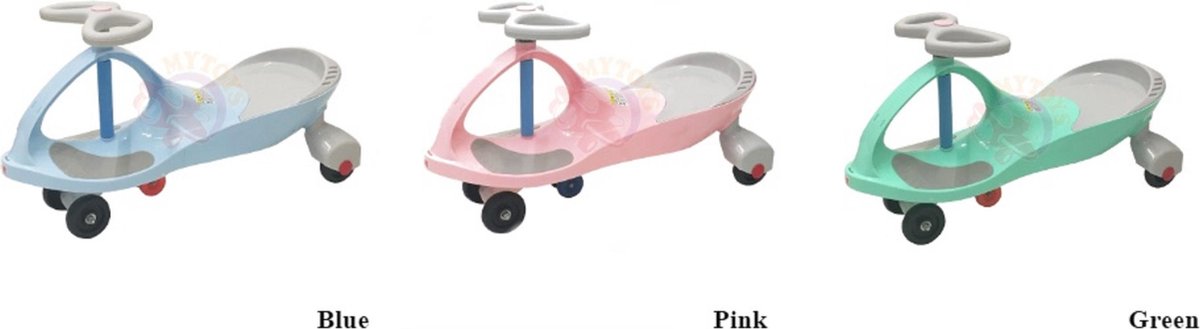 Wiggle Car pastel didicar roos - roze loopauto PLasmacar swingauto TwistCar