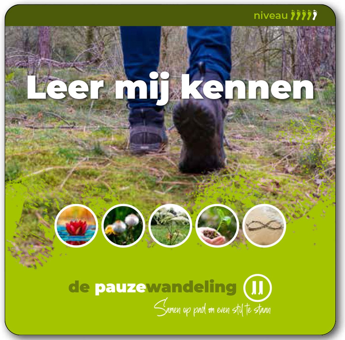 De pauzewandeling thema Leer mij kennen - coaching - wandelcoaching - kaartspel voor buiten - gesprekskaarten - team - cadeau - training