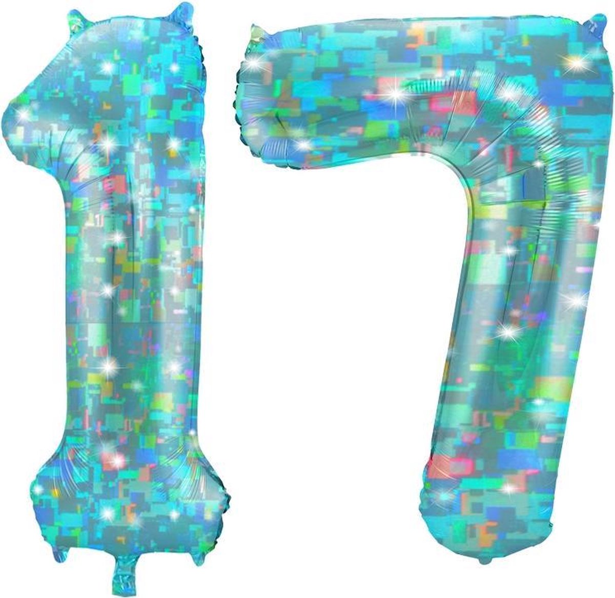 Cijfer 17 Galactic Aqua (86cm)