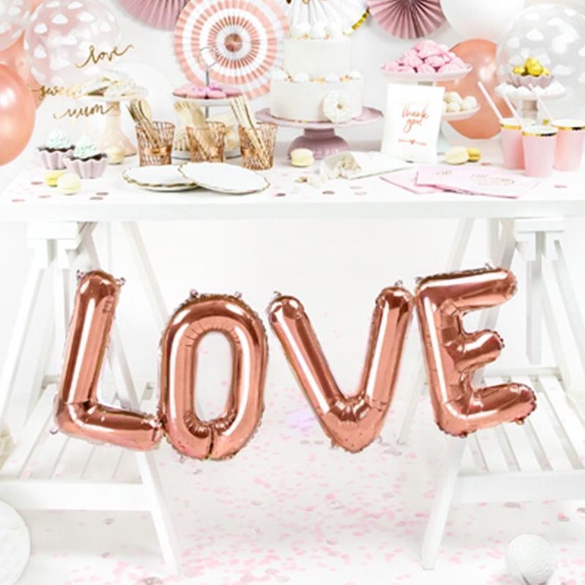 LOVE Letters set Rose Gold