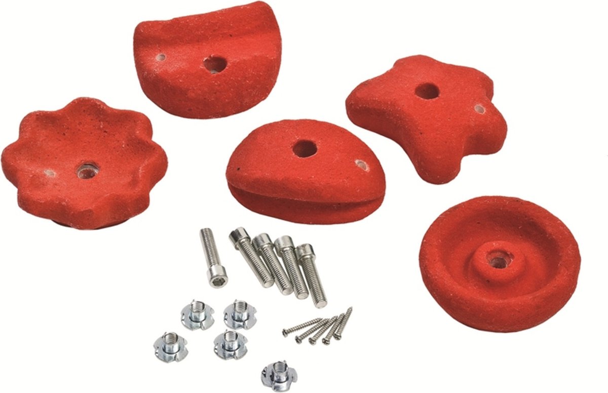 Klimstenen Groot set van 5 stuks Rood Openbaar