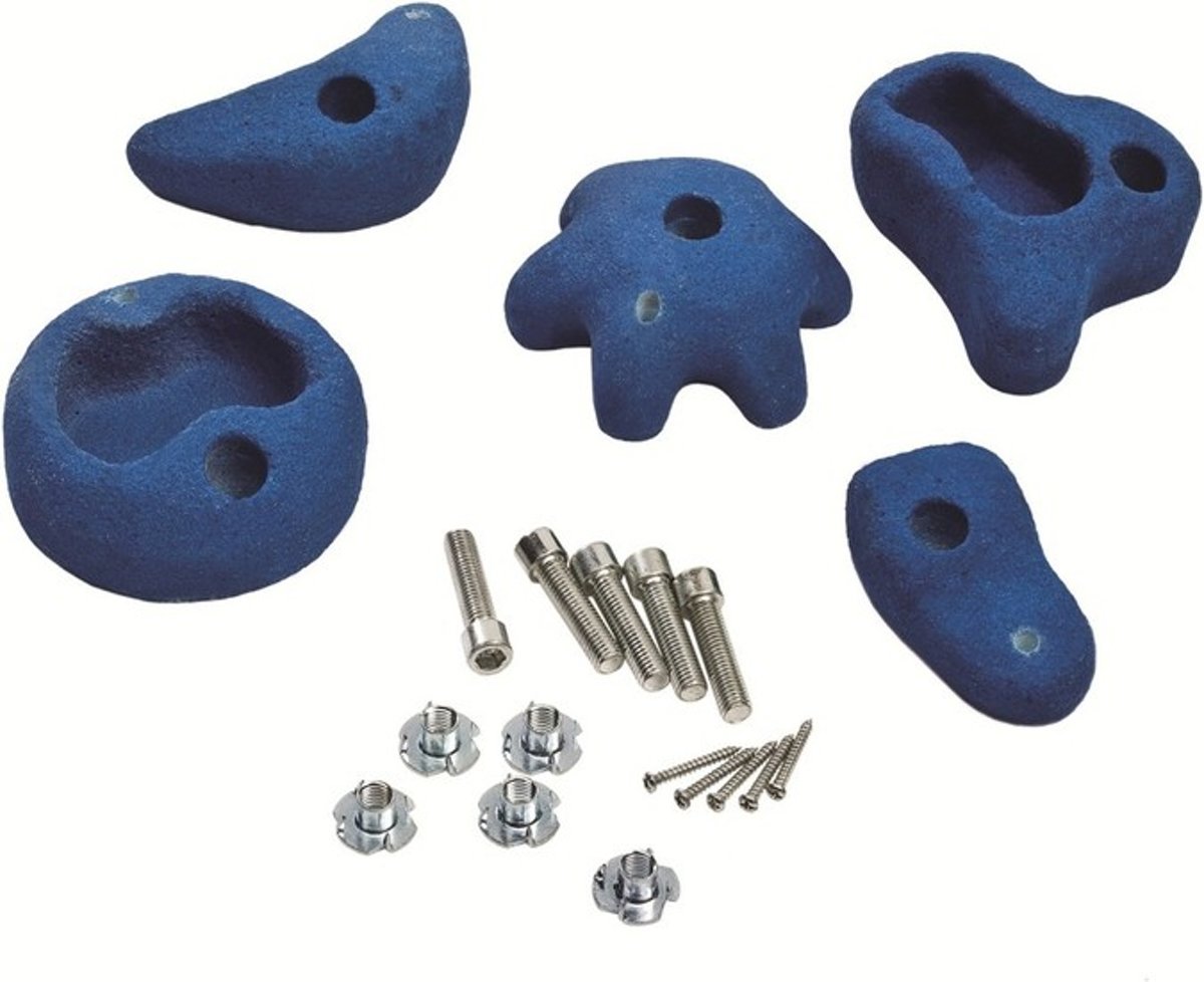 Klimstenen Middel set van 5 stuks blauw Openbaar