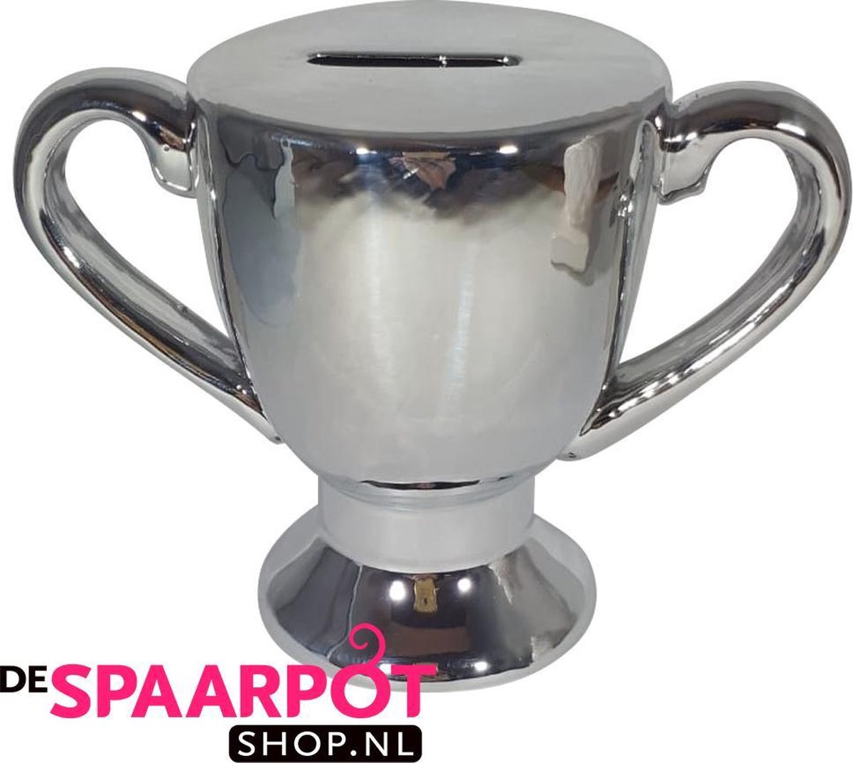 Trofee beker spaarpot (zilver)