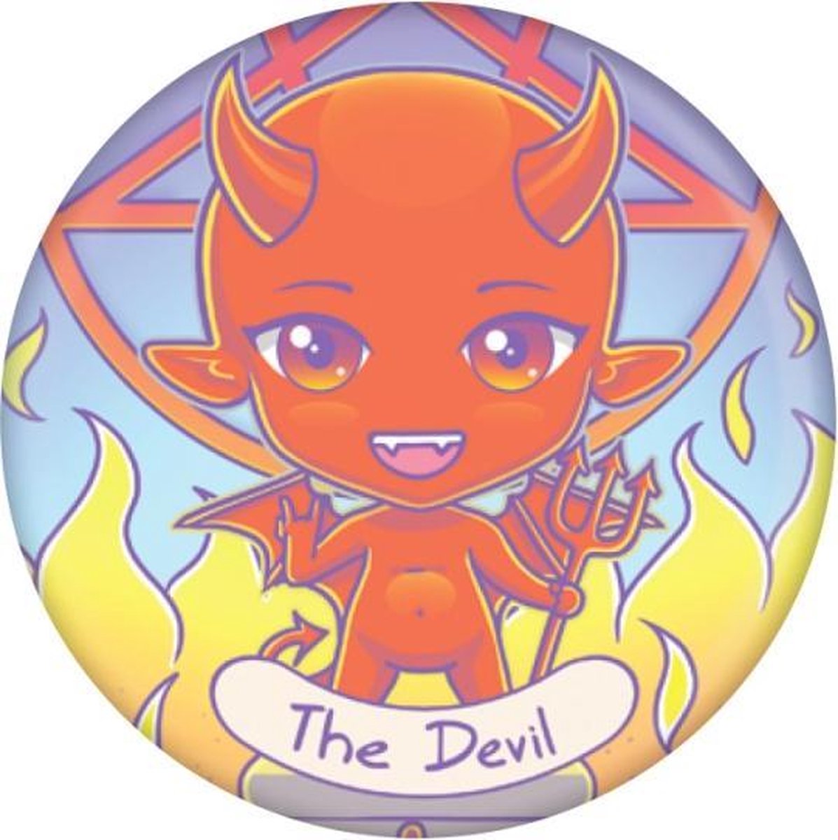 Deadly Tarot Badge/button Deadly Tarot Kawaii The Devil Badge Wit