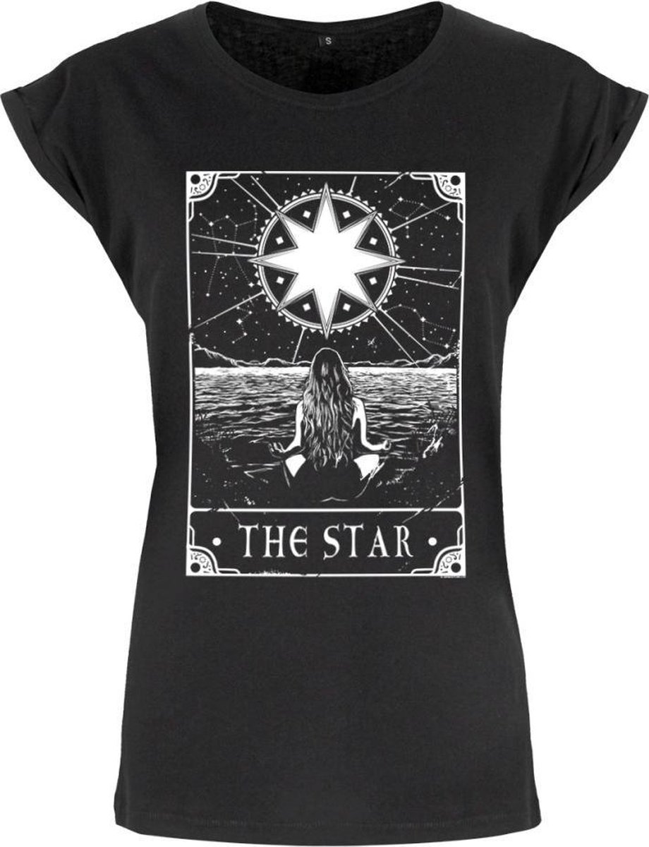 Deadly Tarot Dames Tshirt -M- Deadly Tarot - The Star Ladies Premium Black Zwart