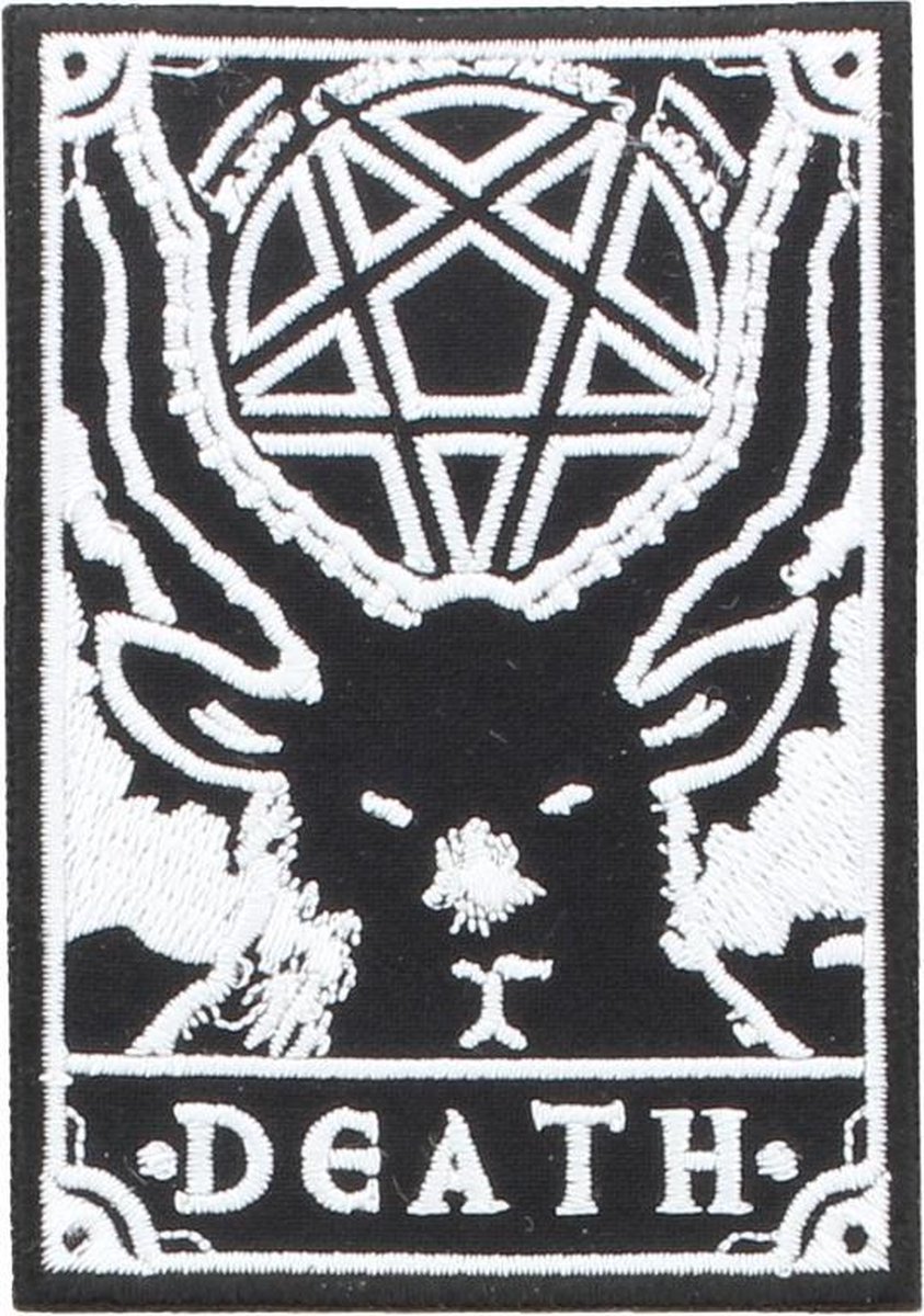 Deadly Tarot Patch Death Zwart