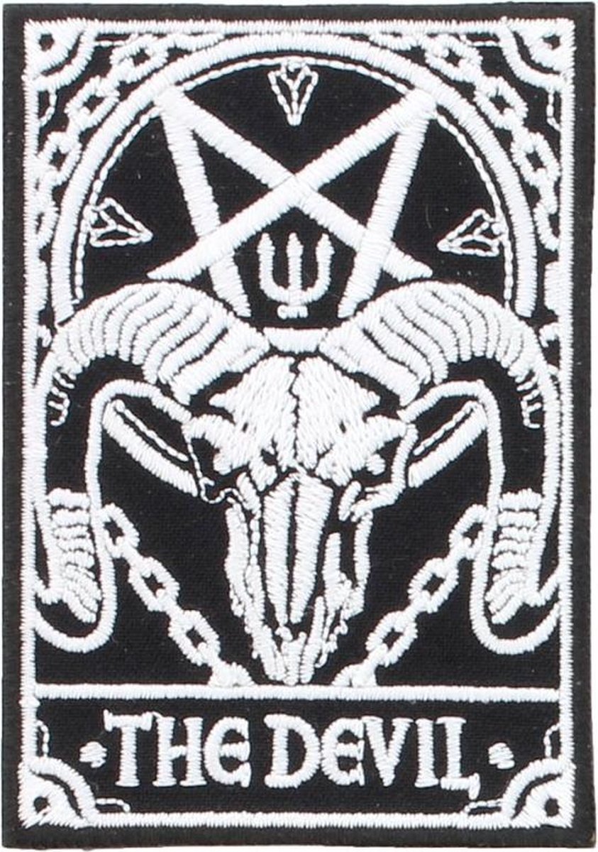 Deadly Tarot Patch The Devil Zwart