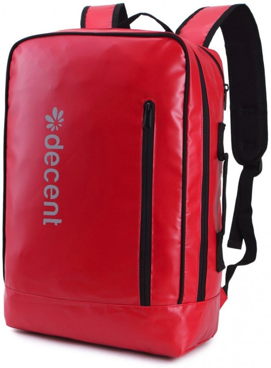 Decent Waterproof Laptoptas / Rugzak Backside Rood