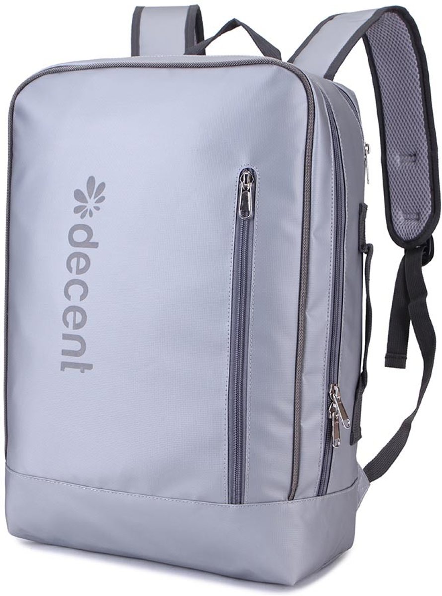 Decent Waterproof Laptoptas / Rugzak Backside Zilver