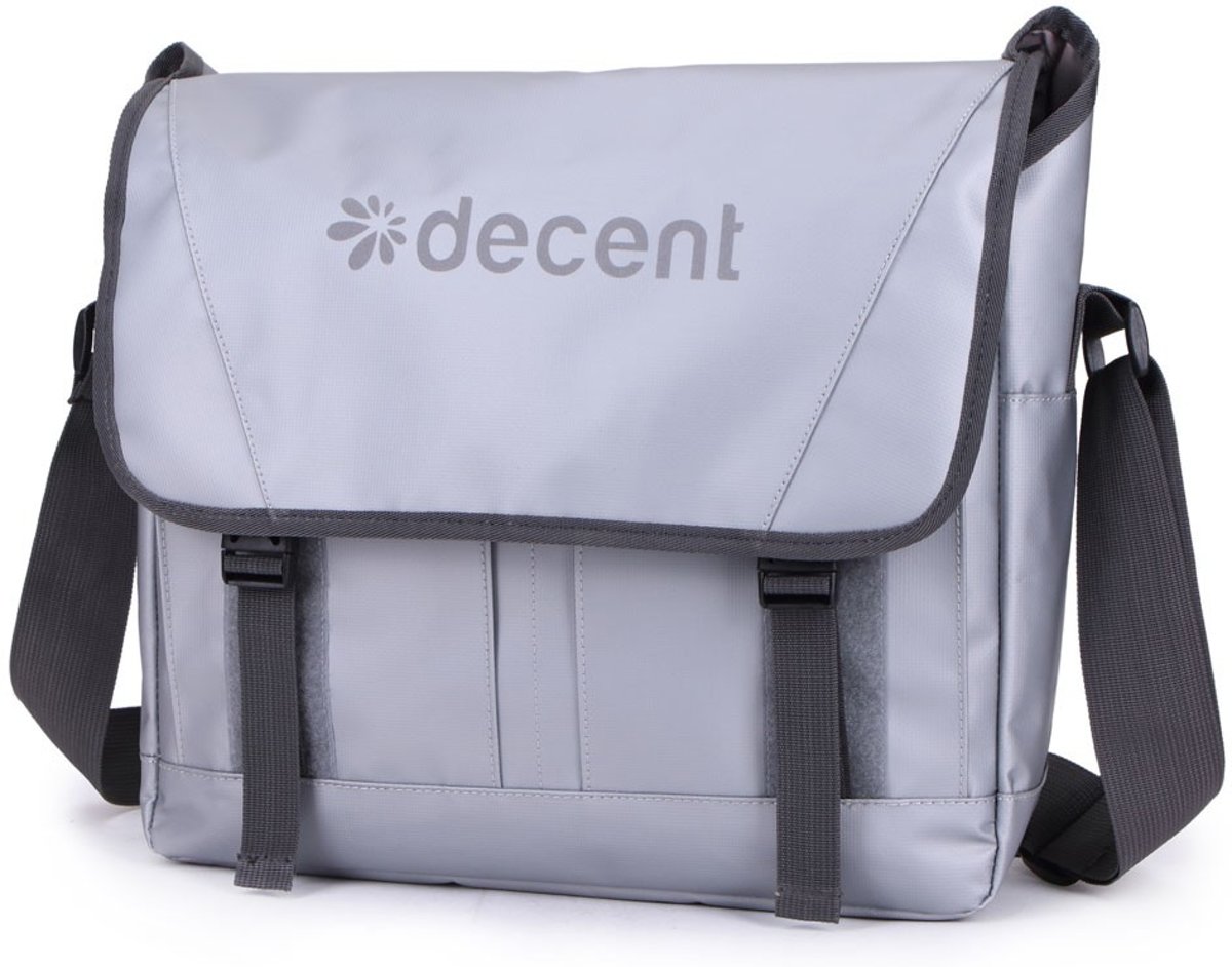 Decent Waterproof Laptoptas / Schoudertas A4 Flapover Zilver