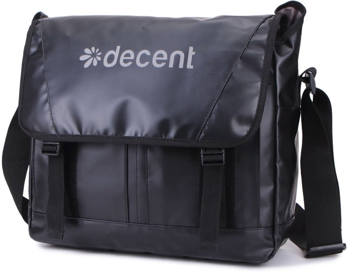 Decent Waterproof Laptoptas / Schoudertas A4 Flapover Zwart