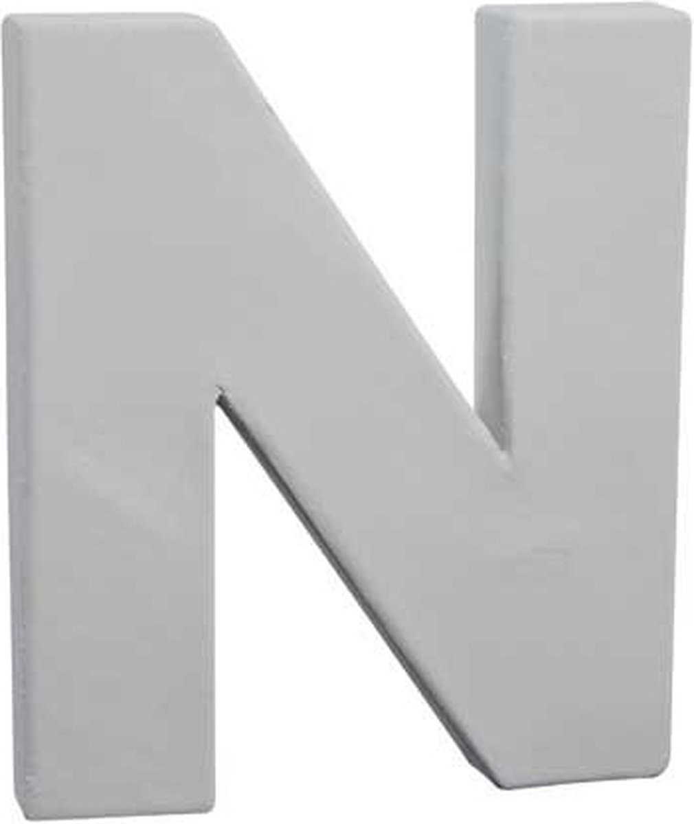 Letter wit N 12 cm