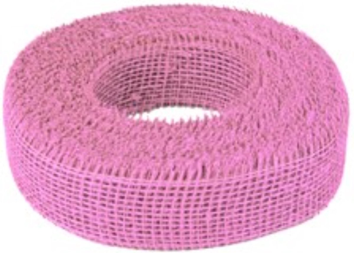 Jute lint - Jute band - Jute op rol - ROZE - 5 cm breed - Jute op rol - Jute band - Juteband - Lint - ROZE - 40 meter!