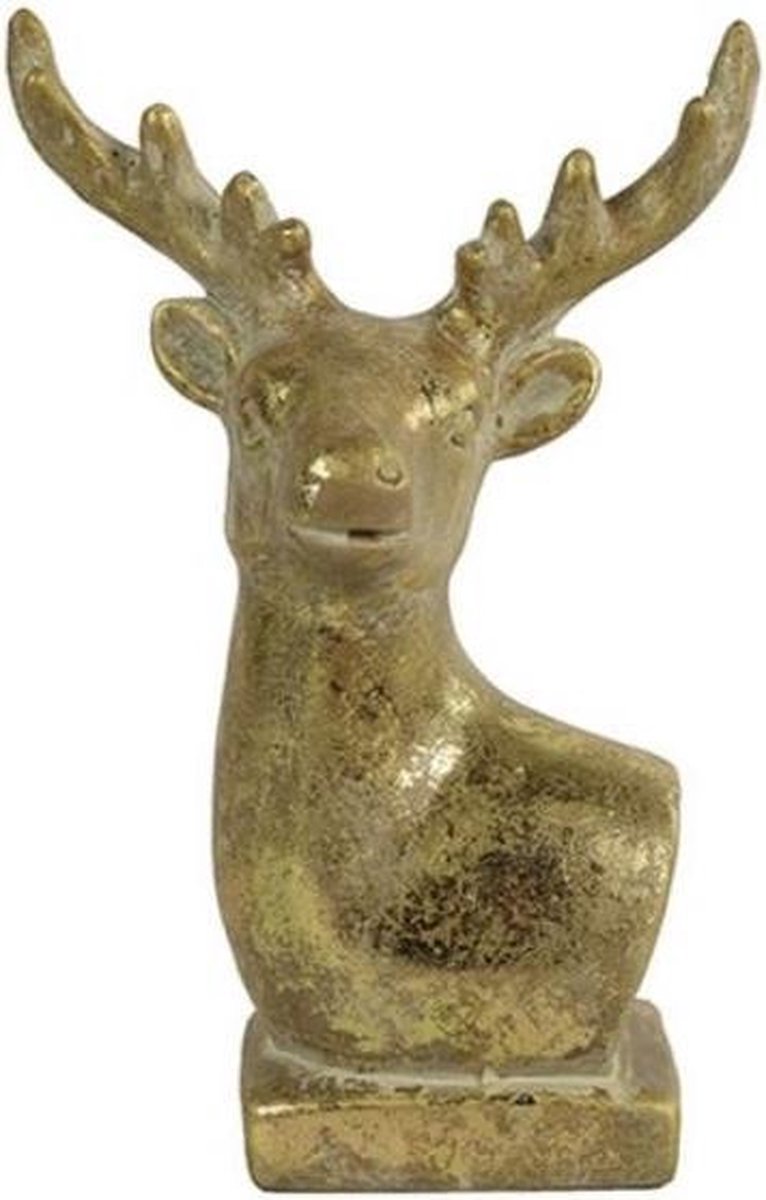 Decostar Kerstfiguur Hert Roberto Keramiek 26,5 Cm Goud