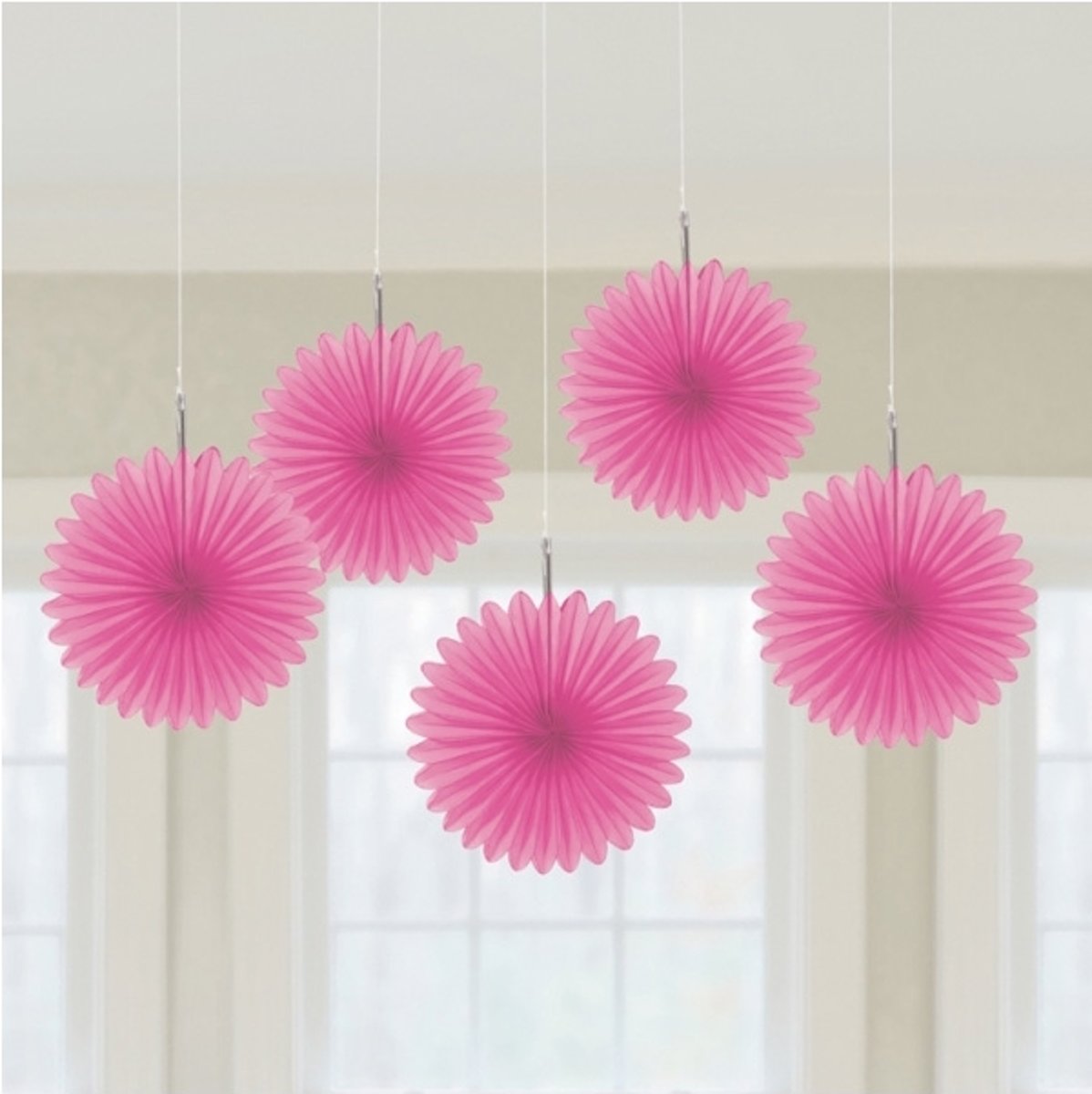 Waaiers Mini Roze - 5 stuks