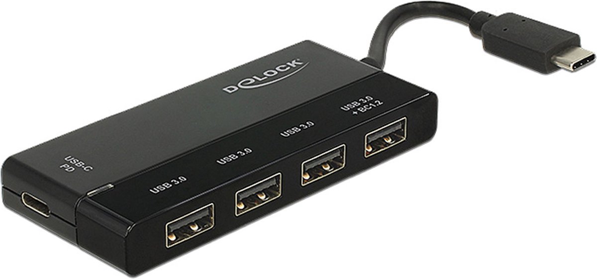 DELOCK USB-C Hub 4x USB-A u. 1x USB-C - Apple adapters