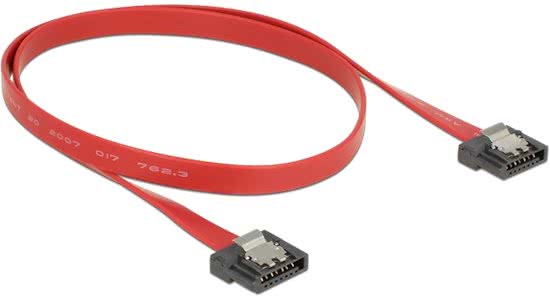 DeLOCK 0.5m SATA III 0.5m SATA III 7-pin SATA III 7-pin Rood SATA-kabel