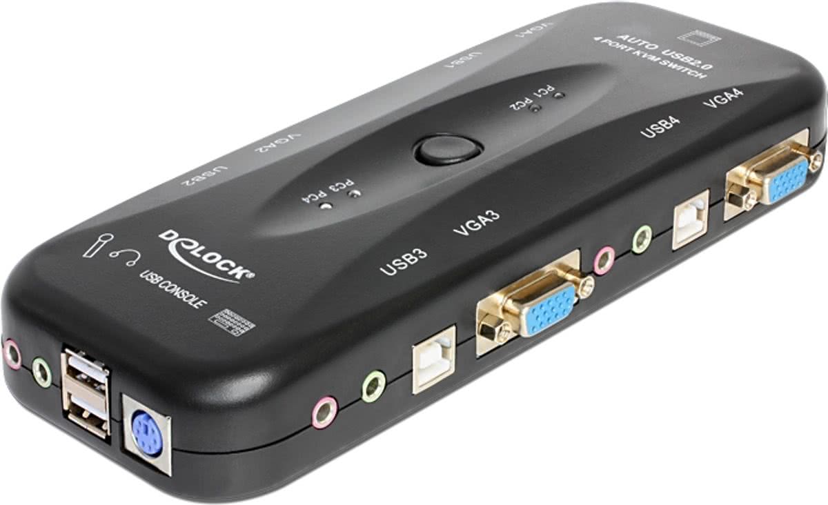 DeLOCK 11349 Zwart KVM-switch