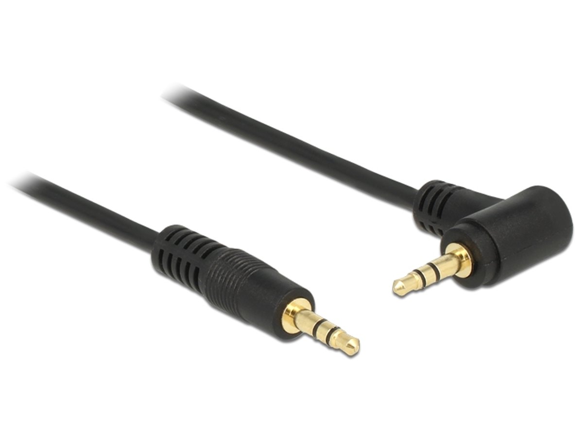 DeLOCK 3.5 mm, 1 m 1m 3.5mm 3.5mm Zwart audio kabel