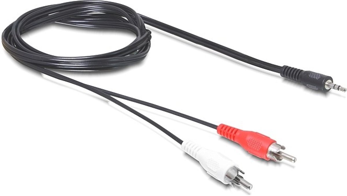 DeLOCK 3.5mm/2 x RCA 5m 3.5mm 2 x RCA Zwart audio kabel