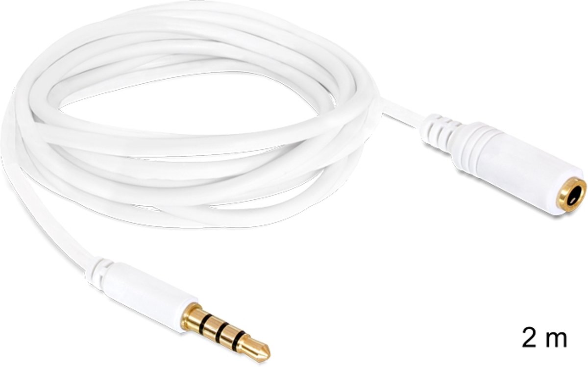 DeLOCK 3.5mm 2m 2m 3.5mm 3.5mm Wit audio kabel