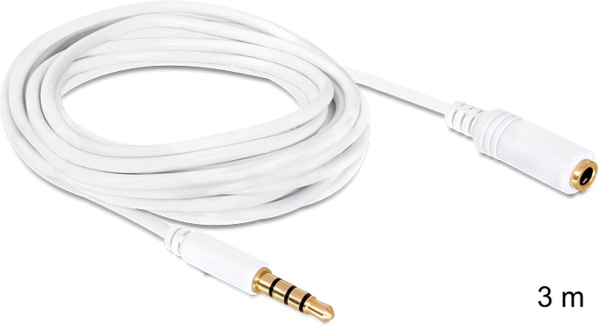 DeLOCK 3.5mm 3m 3m 6.35mm 3.5mm Wit audio kabel