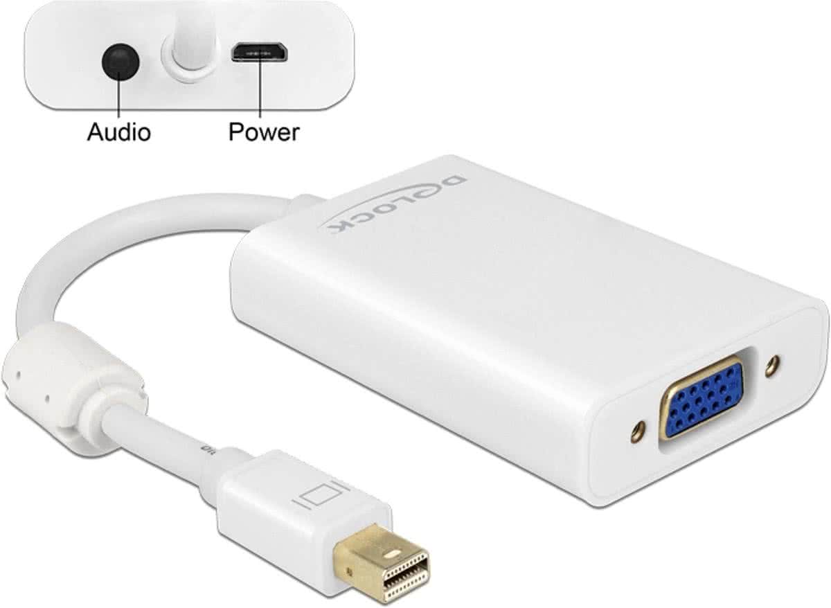 DeLOCK 65599 mini Displayport 1.1 VGA, 3.5mm, Micro USB B Zwart kabeladapter/verloopstukje