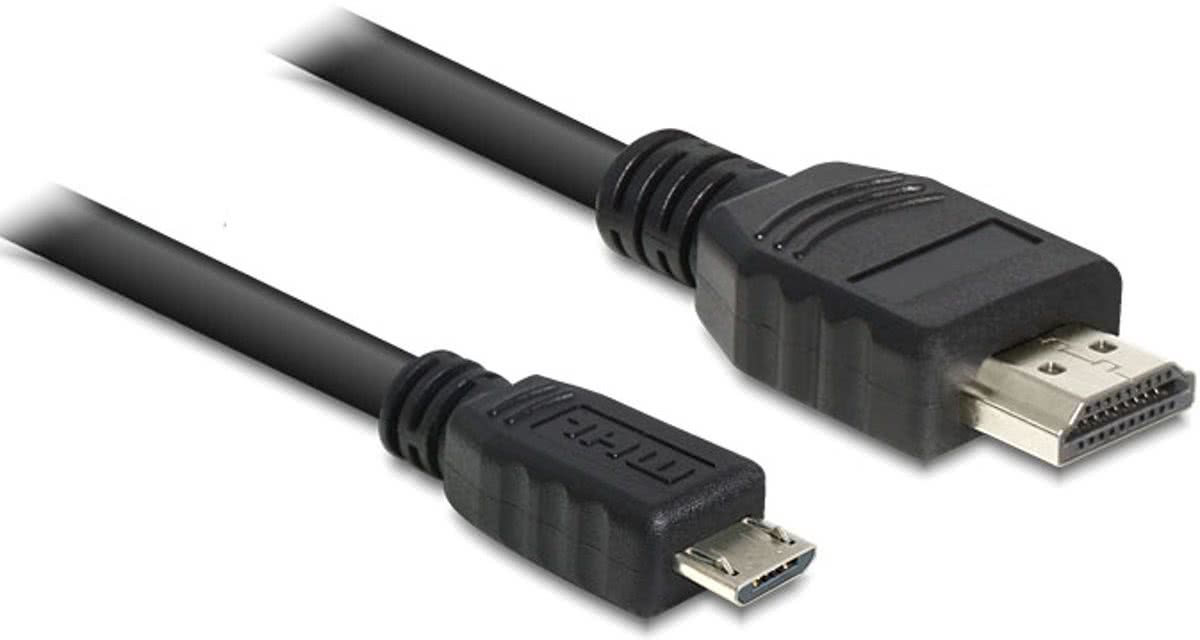 DeLOCK 83297 5m Micro-USB HDMI Zwart video kabel adapter