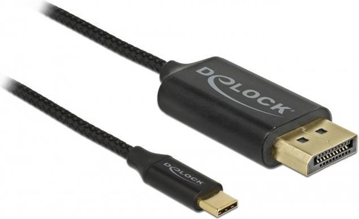 DeLOCK 83710 video kabel adapter 2 m USB C DisplayPort Zwart