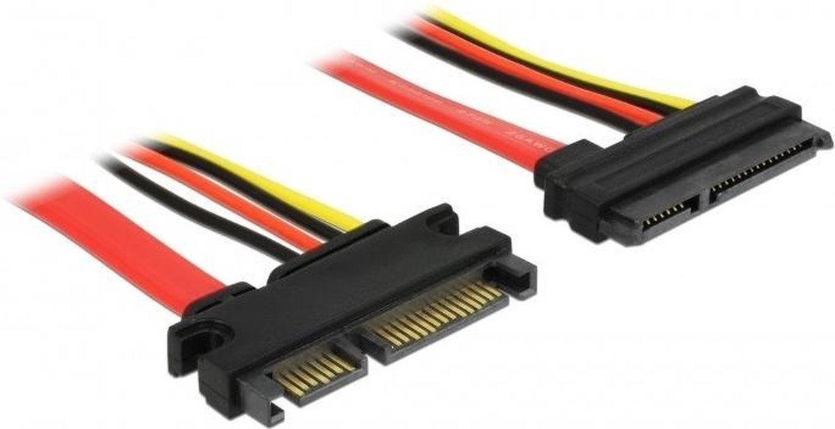 DeLOCK 83803 SATA-kabel 0,3 m SATA 22-pin Zwart, Rood, Geel