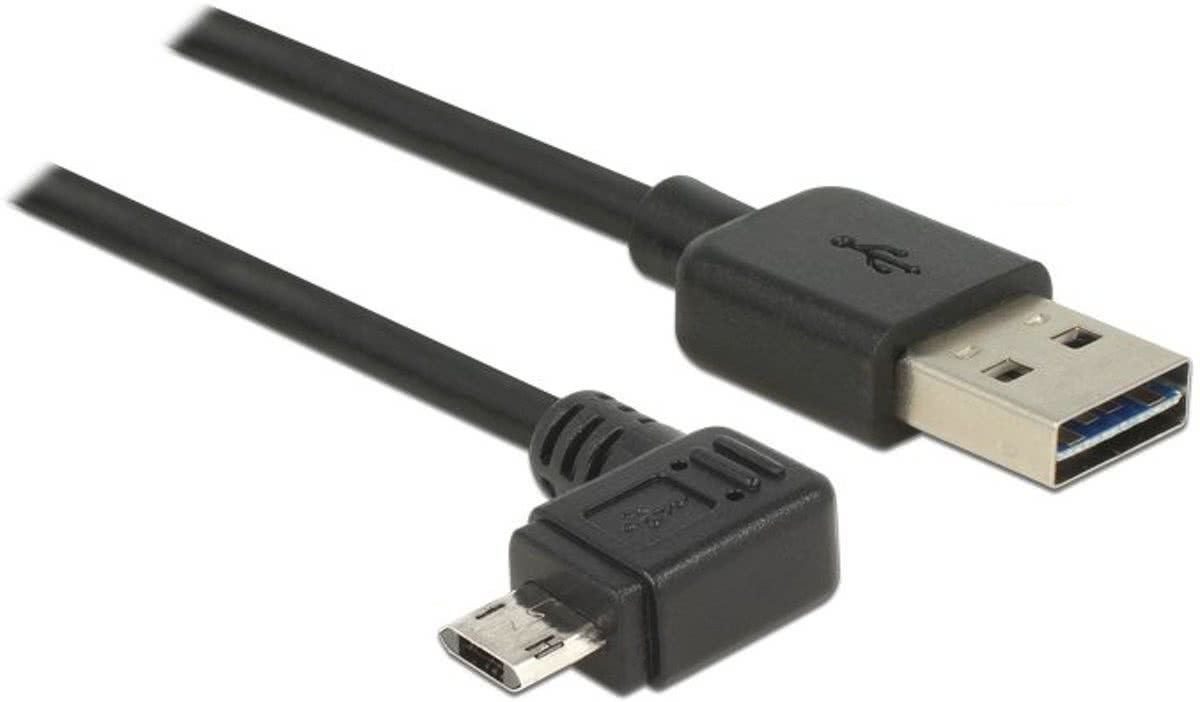 DeLOCK 83855 5m USB A Micro-USB B Mannelijk Mannelijk Zwart USB-kabel