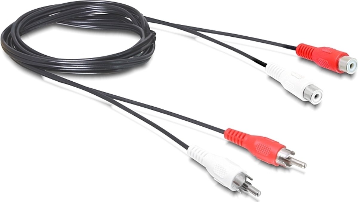 DeLOCK 84005 audio kabel 5 m 2 x RCA Zwart