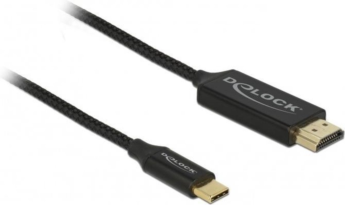 DeLOCK 84904 video kabel adapter 1 m USB C HDMI Zwart