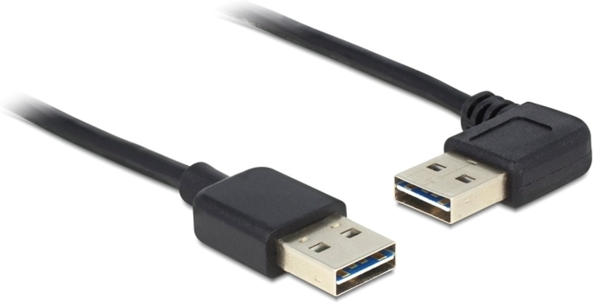 DeLOCK 85176 0.5m USB A USB A Mannelijk Mannelijk Zwart USB-kabel