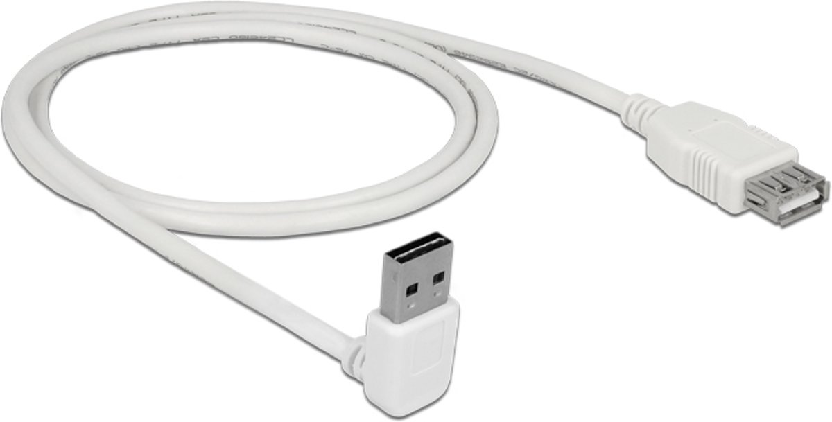 DeLOCK 85187 1m USB A USB A Mannelijk Vrouwelijk Wit USB-kabel