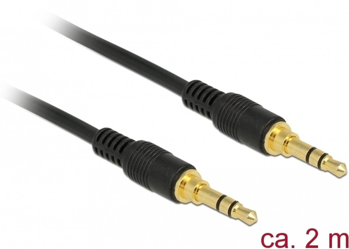 DeLOCK 85549 2m 3.5mm 3.5mm Zwart audio kabel