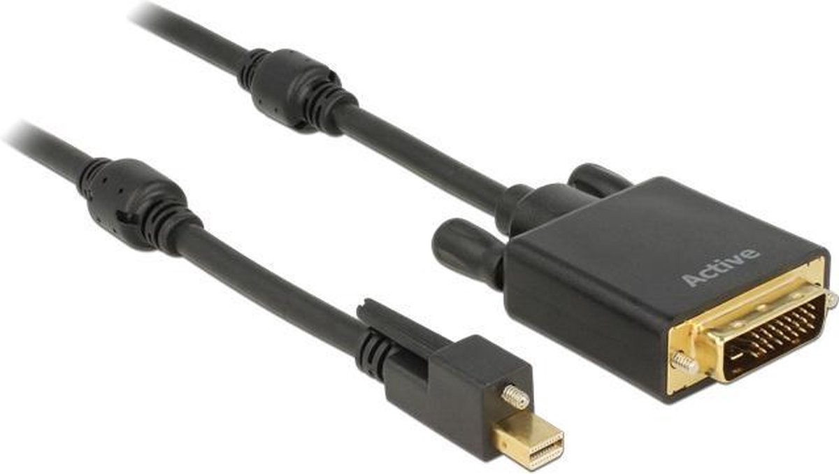 DeLOCK 85637 kabeladapter/verloopstukje mini Displayport DVI 24+1 Zwart