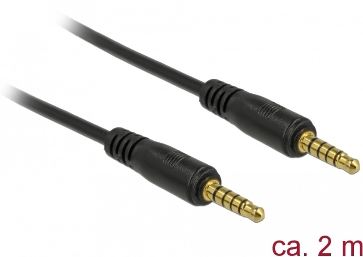 DeLOCK 85697 audio kabel 2 m 3.5mm Zwart