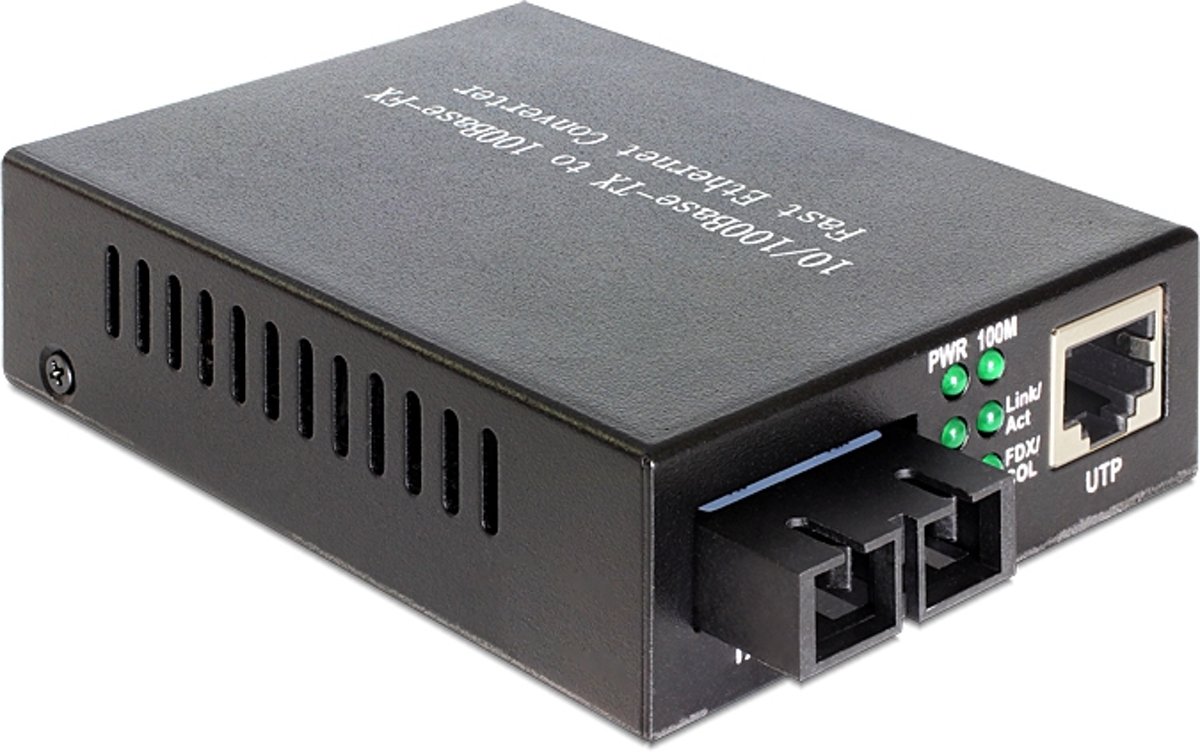 DeLOCK 86216 100Mbit/s 1310nm Multimode Zwart netwerk media converter