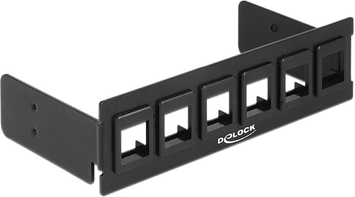 DeLOCK 86273 5.25 I/O ports paneel Zwart drive bay panel